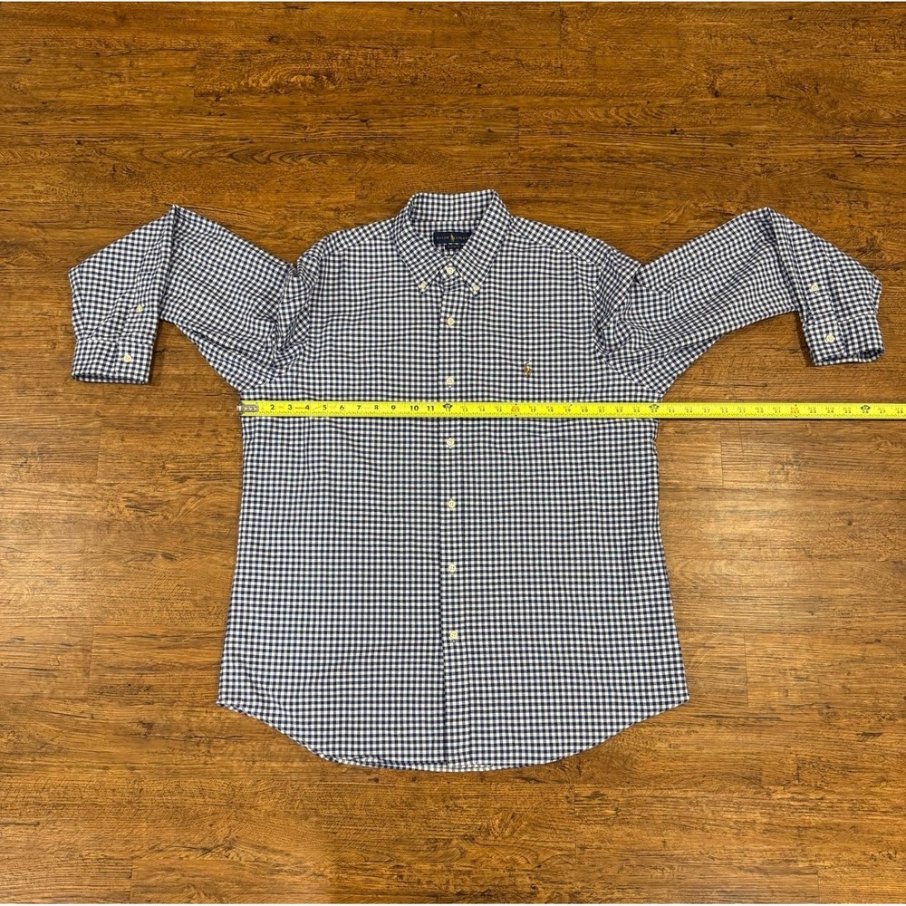 Polo Ralph Lauren Blue Check Flesh Pony Logo Casual Button Down Shirt‎ Men's XL - Picture 9 of 10